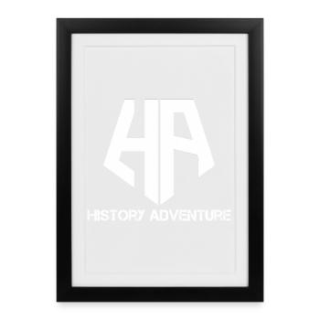 History Adventure Logo - Framed poster (27 × 37 cm) - black - Front