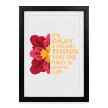 Ce n’est pas grave si la seule chose est l’haleine - Affiche encadrée (27 × 37 cm) - noir - Devant