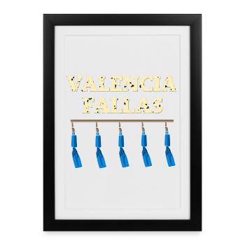 Valence Fallas Traca - Affiche encadrée (27 × 37 cm) - noir - Devant