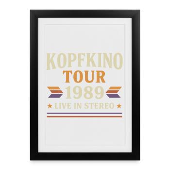 Kopfkino Tour 1989 en direct en stéréo - Affiche encadrée (27 × 37 cm) - noir - Devant