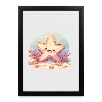 Étoile de mer Étoile de mer - Affiche encadrée (27 × 37 cm) - noir - Devant