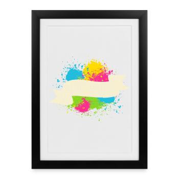 Artiste Peintre Art graphique Art tarte - Affiche encadrée (27 × 37 cm) - noir - Devant