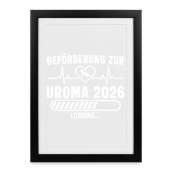 Promotion au poste d’arrière-grand-mère 2026 invitations - Affiche encadrée (27 × 37 cm) - noir - Devant