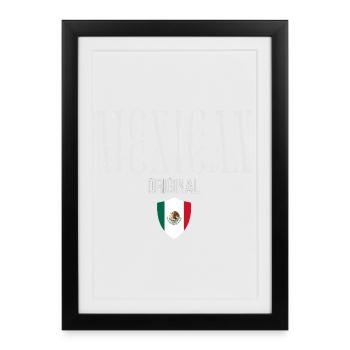 Original du Mexique, j’adore le Mexique - Affiche encadrée (27 × 37 cm) - noir - Devant