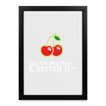 Cherry - Framed poster (27 × 37 cm) - black - Front