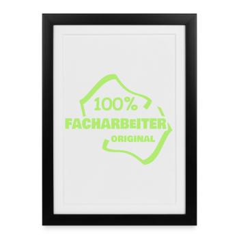 Occupation: Skilled worker - Framed poster (27 × 37 cm) - black - Front