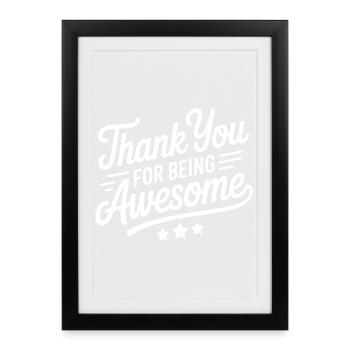 Merci d’être une source d’inspiration géniale - Affiche encadrée (27 × 37 cm) - noir - Devant