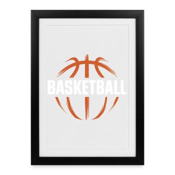 Basket-ball Joueurs de basket-ball - Affiche encadrée (27 × 37 cm) - noir - Devant