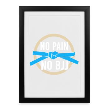 MMA BJJ jiu jitsu Vintage Brazilian Jiu Jitsu - Framed poster (27 × 37 cm) - black - Front