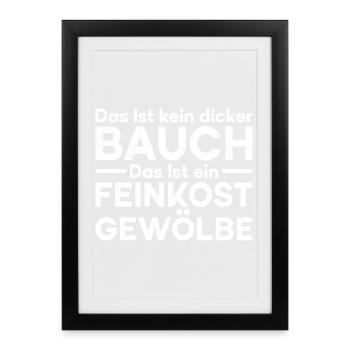 Ce n’est pas un gros ventre, c’est un caveau d’épicerie fine - Affiche encadrée (27 × 37 cm) - noir - Devant