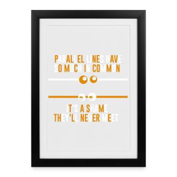 Funny Math Sayings Math Teacher - Framed poster (27 × 37 cm) - black - Front