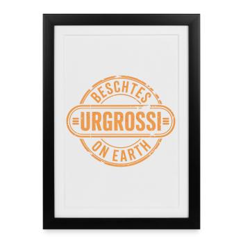 Beschtes Urgrossi Suisse Allemand Grand-mère - Affiche encadrée (27 × 37 cm) - noir - Devant