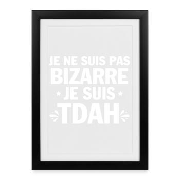 I have ADHD, humor, and hyperactivity. - Framed poster (27 × 37 cm) - black - Front