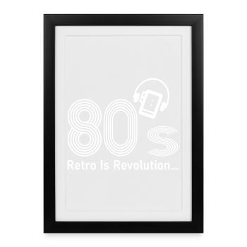80s - Framed poster (27 × 37 cm) - black - Front