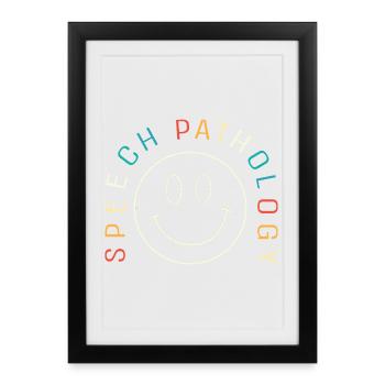 SLP Speech Therapist Speech Pathologist - Framed poster (27 × 37 cm) - black - Front