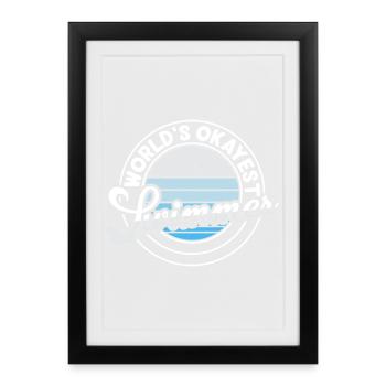 Swimming Water Sports Float Gifts - Framed poster (27 × 37 cm) - black - Front