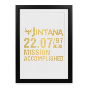 Jintana 22.07.97 Mission accomplie Udon Birthda - Affiche encadrée (27 × 37 cm) - noir - Devant