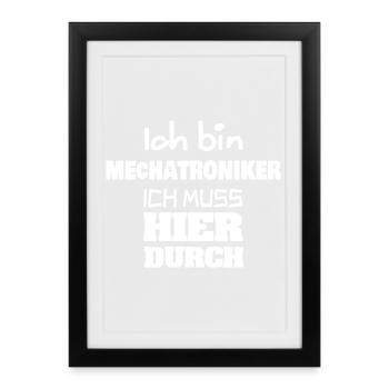 Mechatronics Technician - Framed poster (27 × 37 cm) - black - Front