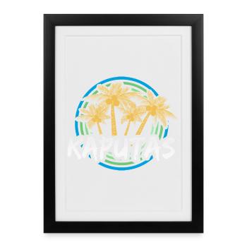 Kaputas as a holiday - Framed poster (27 × 37 cm) - black - Front