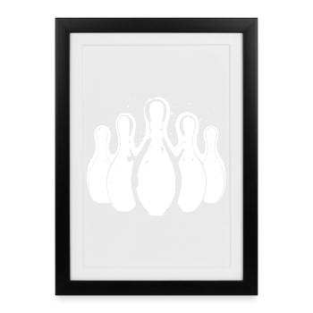 Bowling - Framed poster (27 × 37 cm) - black - Front