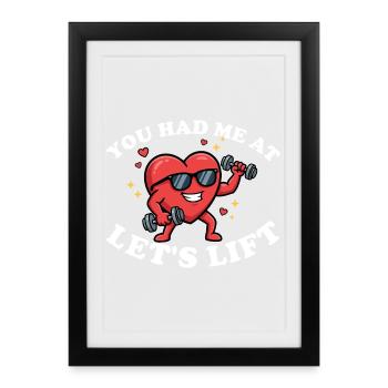 Tu m’as déjà eu sur « Let’s Lift Valentine Li - Affiche encadrée (27 × 37 cm) - noir - Devant