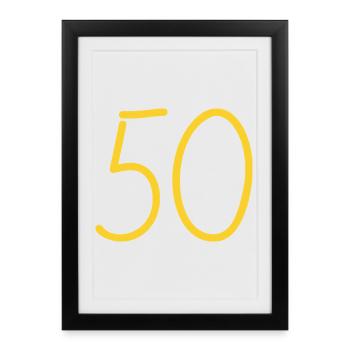 50 - Affiche encadrée (27 × 37 cm) - noir - Devant