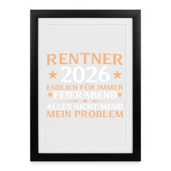 Retraite d’adieu des collègues 2026 - Affiche encadrée (27 × 37 cm) - noir - Devant