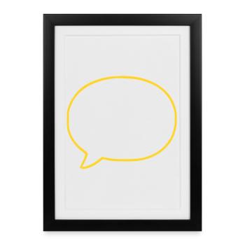 Personnalisez votre propre bande dessinée en bulles de dialogue - Affiche encadrée (27 × 37 cm) - noir - Devant