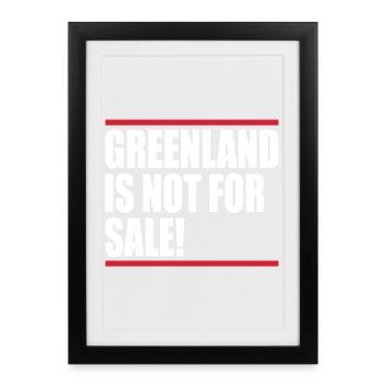 Greenland Shirt Not For Sale Greenland Tshirt - Framed poster (27 × 37 cm) - black - Front