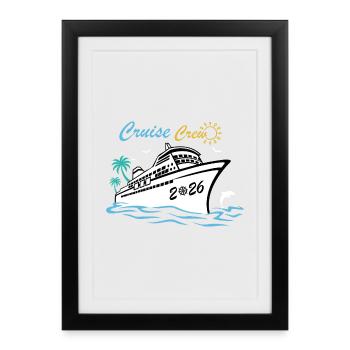 Matching cruise crew friends - Framed poster (27 × 37 cm) - black - Front