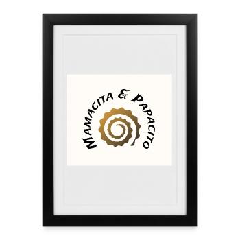Logo M&P - Affiche encadrée (27 × 37 cm) - noir - Devant