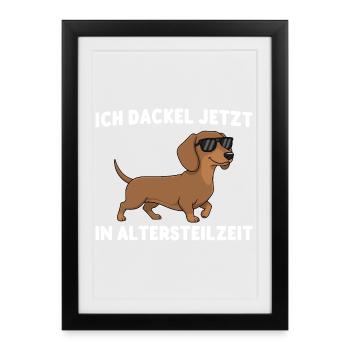 Early retirement I am now in partial retirement - Framed poster (27 × 37 cm) - black - Front