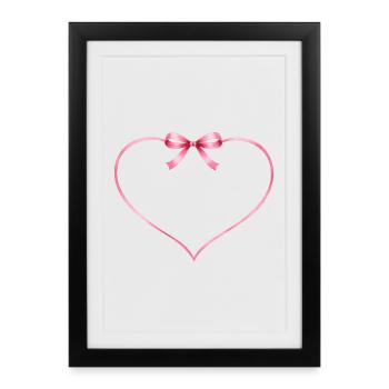 Arc en cœur personnalisable - Affiche encadrée (27 × 37 cm) - noir - Devant