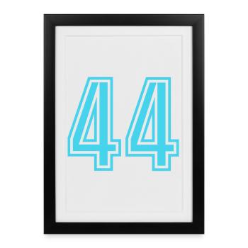 44 - Affiche encadrée (27 × 37 cm) - noir - Devant