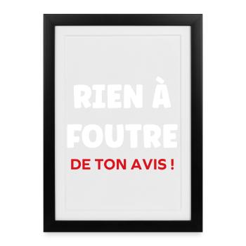I don't give a damn - Framed poster (27 × 37 cm) - black - Front