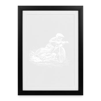 Speedway Speedway – Motorcycle Race - Framed poster (27 × 37 cm) - black - Front