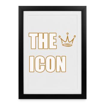 THE ICON – Bold Legendary Statement Design - Framed poster (27 × 37 cm) - black - Front