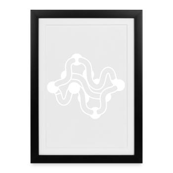 Protein Faltung Molekül Kette - Gerahmtes Poster (27 × 37 cm) - Schwarz - Vorne