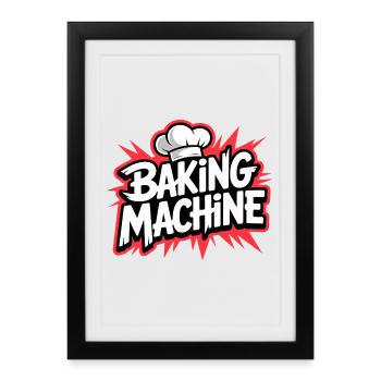 Baking Machine Fun - Framed poster (27 × 37 cm) - black - Front
