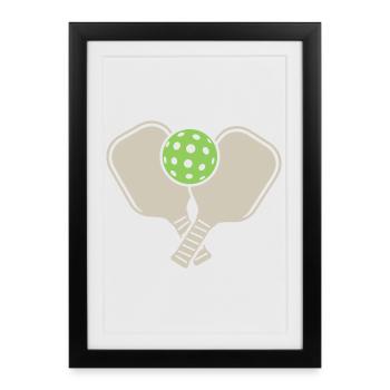 Pickleball - Framed poster (27 × 37 cm) - black - Front
