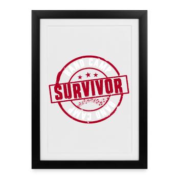 Survivant du camp de fanfare de la fanfare - Affiche encadrée (27 × 37 cm) - noir - Devant