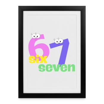 Tendance Six Seven - Affiche encadrée (27 × 37 cm) - noir - Devant