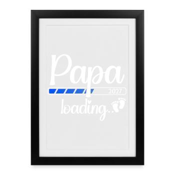 Dad 2027 Loading Dad-to-be 2027 - Framed poster (27 × 37 cm) - black - Front