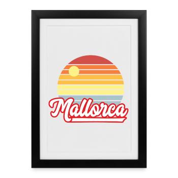 Mallorca, Holidays - Framed poster (27 × 37 cm) - black - Front
