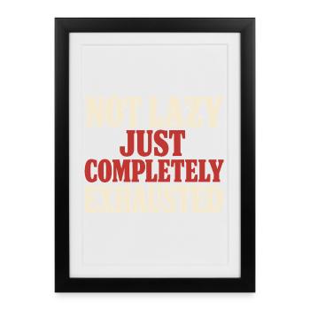 Burnt-out millennial, tired adult, - Framed poster (27 × 37 cm) - black - Front