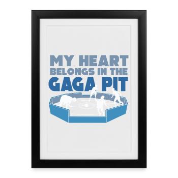 Mon cœur appartient à la fosse de Gaga - Affiche encadrée (27 × 37 cm) - noir - Devant