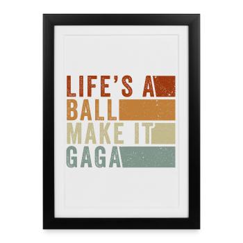 La vie est un vrai boulet, rends-la folle - Affiche encadrée (27 × 37 cm) - noir - Devant