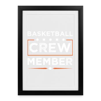 Équipe de basket-ball - Affiche encadrée (27 × 37 cm) - noir - Devant