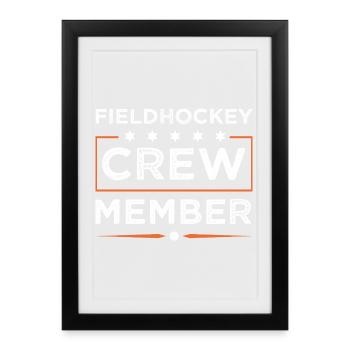 Équipe de hockey sur gazon - Affiche encadrée (27 × 37 cm) - noir - Devant