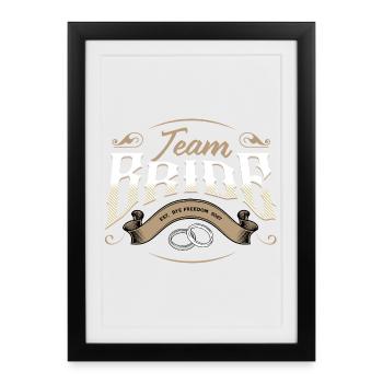 Team Bride 2027 - Framed poster (27 × 37 cm) - black - Front